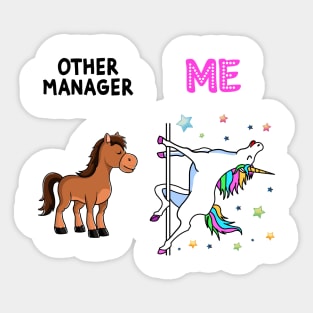 Funny Manager Unicorn Others You Sticker